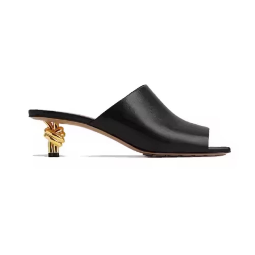 Knot Slip On High Heel Sandals